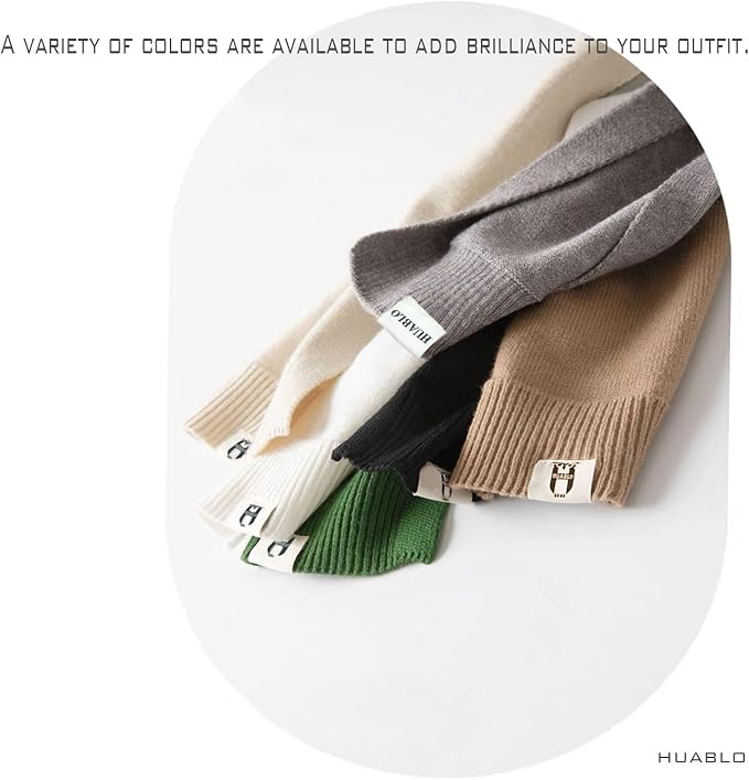 huablo Women's Fashion Knitted Shawl - Khaki Sweater Shawl for Air-Conditioned Rooms