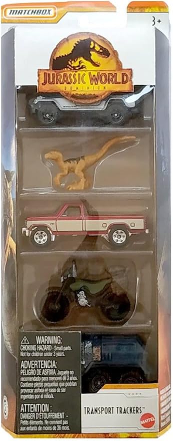 Matchbox Jurassic World 5 Pack Dominion (Transport Trackers)