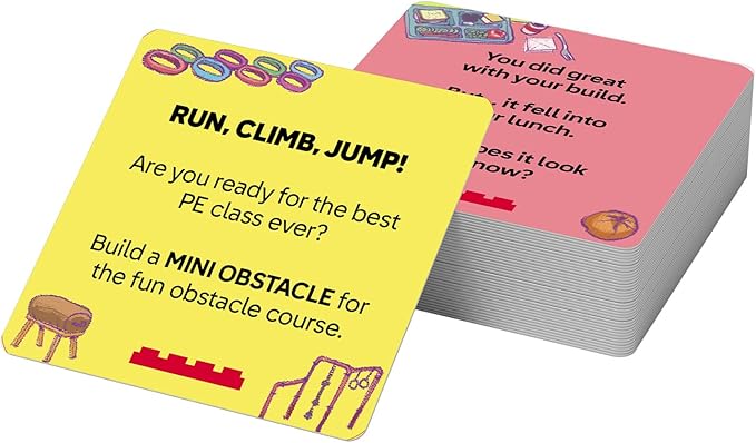 Lego Recreate Activity Cards – Cool School | Learning Through Play Game with 30+ Activity Cards & 25 Lego Elements | Ages 6+