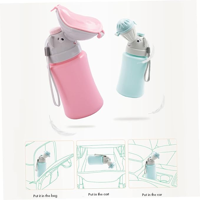 Travel Potty Portable Travel Toilet for Toddler Baby Nitty Pee Bottle Portable Kids Potty for Girls Car Camping
