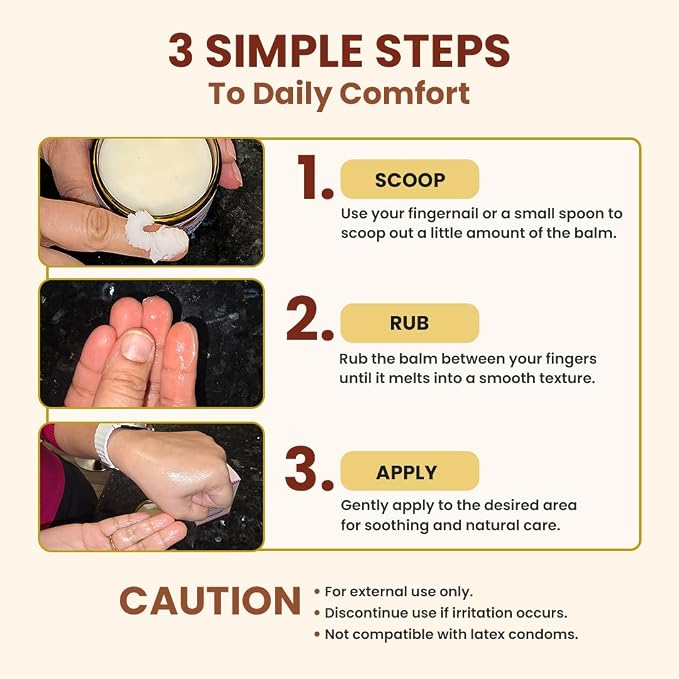 Natruveda Vulva Balm for Women – No added Fragrance, Vaginal Moisturizer Cream, Hormone-Free, Vulva Cream for Dryness and Itching, Feminine Balm, Wet Hydration (3 oz, Cocoa Butter)