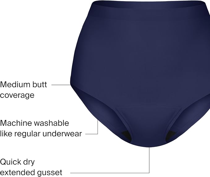 KNIX Super Leakproof High Rise Period Underwear for Women, Machine Washable, Reusable (1 Pack)