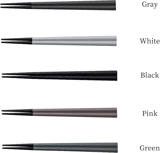 皿 ARAS Chopsticks reusable Pinkgray 9.1 inches, made in Japan, Dishwasher-safe, Durable, Pentagon, Simple