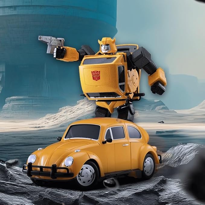 Robosen Bumblebee Flagship Transformer Robot Toy – Auto-Converts Volkswagen Beetle to G1 Bumblebee, 14.84", Voice & App Control, 67 Microchips, 31 Joints, Programmable, Collector's Edition