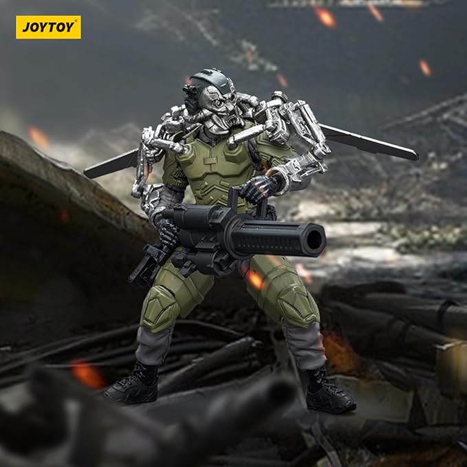 JOYTOY 1/18 Action Figure - Army Builder Promotion Pack Figure 29 - Lone Wolf with Exoskeleton ABS & PVC, Perfect for Collectors & Decor - 4.1 Inch, 3.49 OZ (JT1750)