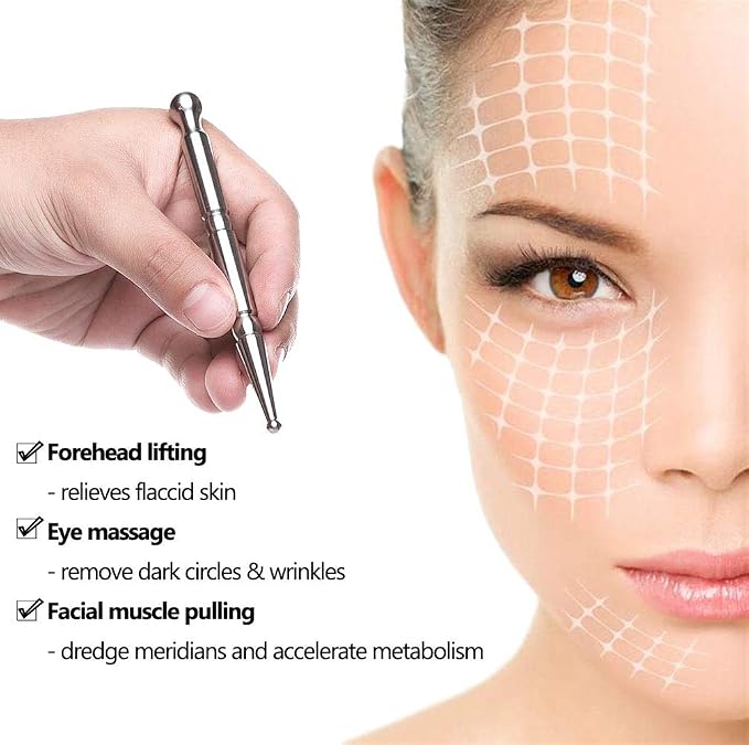 FeelFree Sport Acupuncture Pen-TMJ Massager Deep Tissue Massage Tool-Trigger Point Massage Relief Pain Therapy Tools Full Body Relaxing Trigger Self-Massage Acupressure Bar (A)