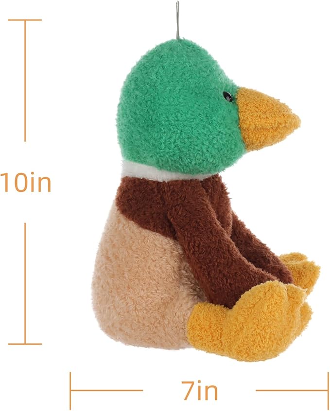 Apricot Lamb Velvet Mallard Duck Plush Stuffed Animals for Kids, Soft Cute Plush Toys for Baby Girl and Boy, Fluffy Velvet Mallard Green