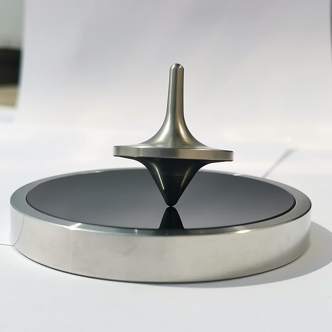 Metal Spinning top Stainless Steel Machining Surface Classic Shape Lead-Free (Spin Time 2-3 Minutes) (only Spinning top)