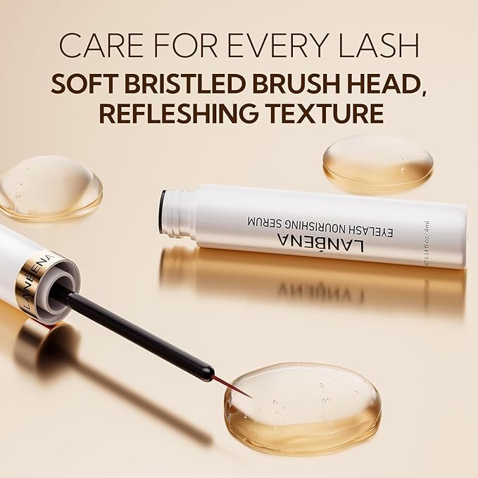 LANBENA Eyelash Growth Serum, Advanced Eyelash Treatment - Lash Serum for Eyebrow Growth, Supports Visible Lash Fullness & Length, Gentle for Daily Use, 4ml