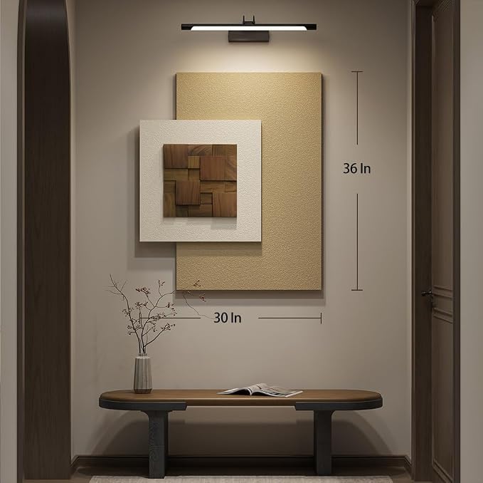 Cuspin Large 3D Wood Textured Neutral Wall Art, Modern Minimalist Wooden Artwork for Walls, Cotemporary Abstract Geometric Beige Wall Decor for Living Room Bedroom Dining Room Hallway