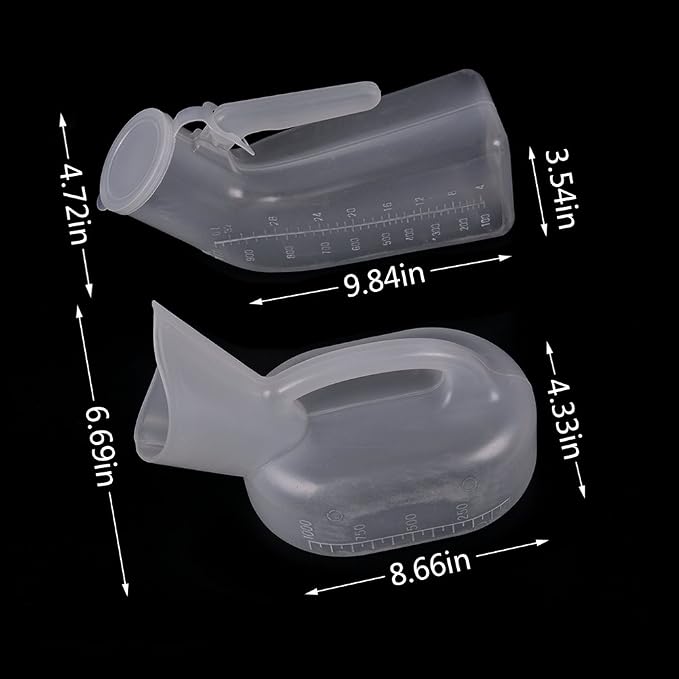 1 Pcs Portable Urinal Sealed Pee Bottle Device Collector Non Spill,Hospital Travel Car Emergency Situations Chamber Pot for Male Men Boy Kids