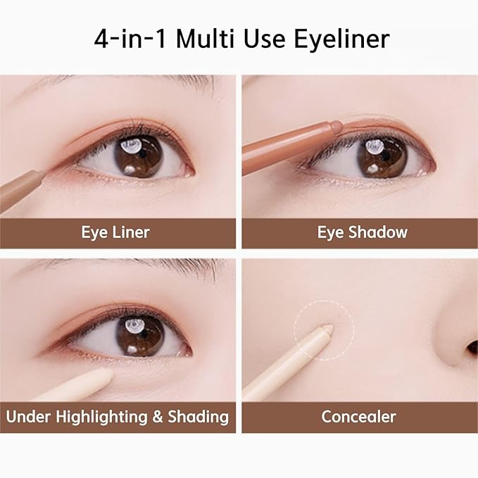 BBIA Last Auto Gel Eyeliner 17 Color – Multi-Use Longwear & Waterproof Mechanical Eye Liner Easy Drawing with Smooth Texture Smudge-Resistant Shadow & Glitter Vegan Korea Eye Makeup (18 MOON SHOWER)