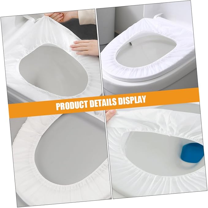Baluue 10pcs Toilet Seat Covers Disposable Covers for Travel Camping Boys and Girls Potty Training Non-Woven
