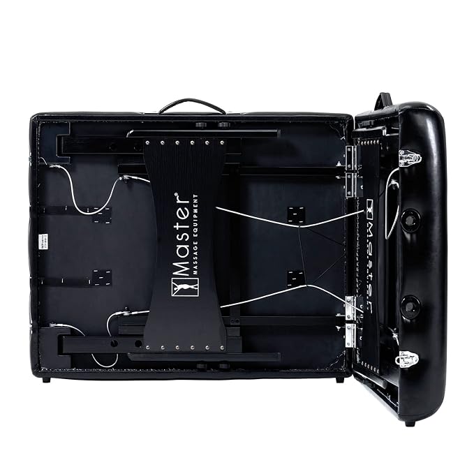 Master Massage 30" Galaxy Pro Portable Massage Table Package in Black with Ambient Lighting System
