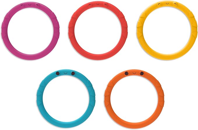 B. toys – Ring Toss Game – Indoor & Outdoor – Sling – a – Ring Toss – 12 Pieces – 5 Pegs & 5 Colorful Rings – for Toddlers, Kids – 3+ Years