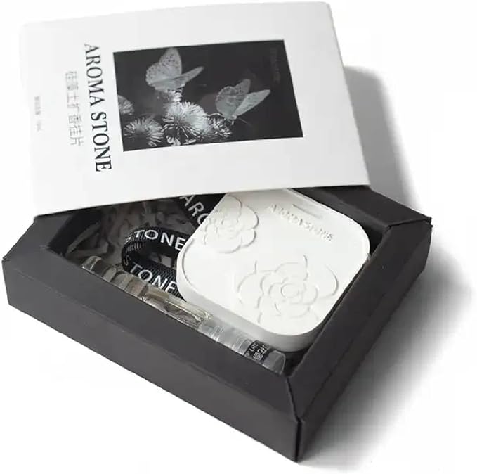 SINT Diatomite Camelia Aroma 5 ML, Non-Electric Ceramic Diffusers and Aromatherapy Fragrance, White Ceramic Diffusers in Car or Desk Office Decor and Small Bathroom at Home