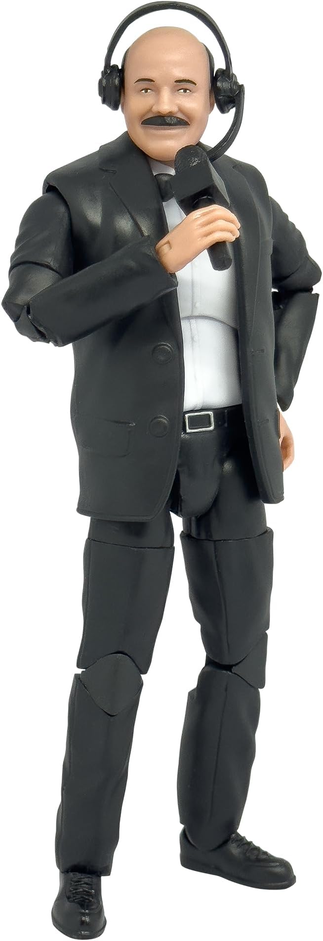 Ultimate Classic Announcer Commentator with Deluxe Articulation for Wrestling Action Figures