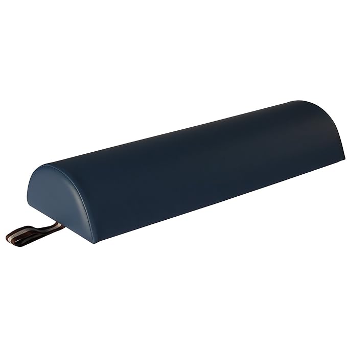 Master Massage 6"x26" Large Half Round Bolster Pillow – Royal Blue, Semi-Round Cushion for Massage Tables, Yoga, and Physical Therapy