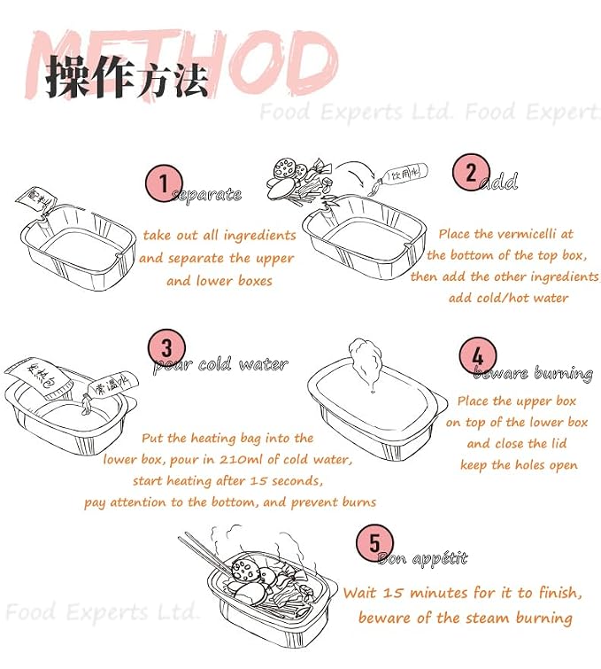 Moxiaoxian Asian Hotpot 1 Box Self Heating Hot Pot no Electric Spicy Ramen noodle (Spicy Veggie 1box)