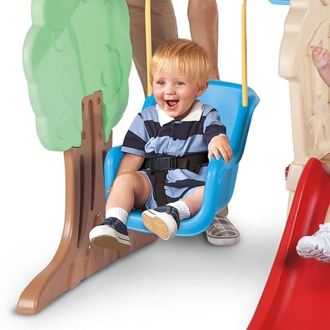 Little Tikes Hide & Seek Climber and Swing, Indoor Outdoor with Slide - Easy Set Up - Toddler Playset, 53.50''L x 52.00''W x 41.00''H