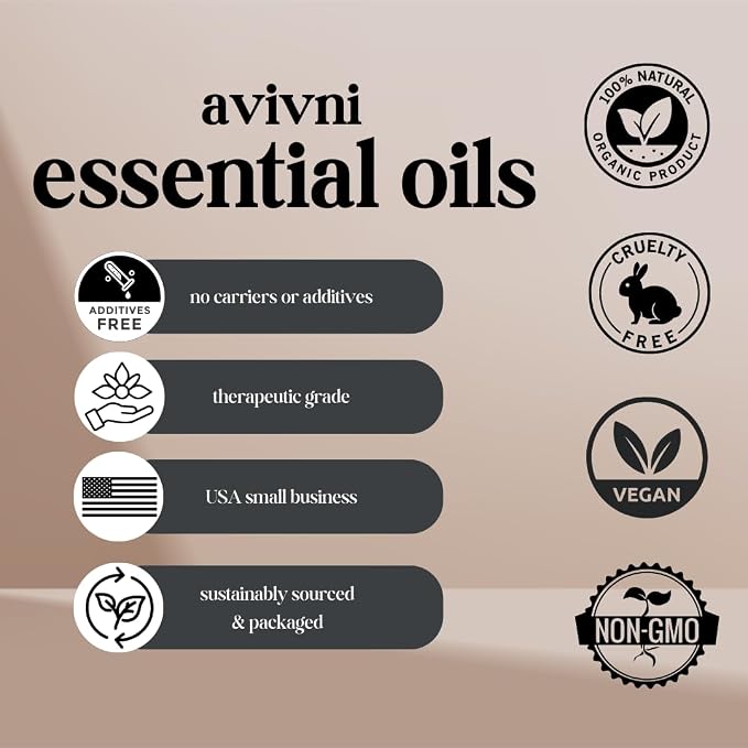Avivni Rose Essential Oil (Bulgarian) - 100% Pure & Organic, Undiluted for Premium Aromatherapy, Hair, Skincare, Diffuser (0.33oz - 10ml)
