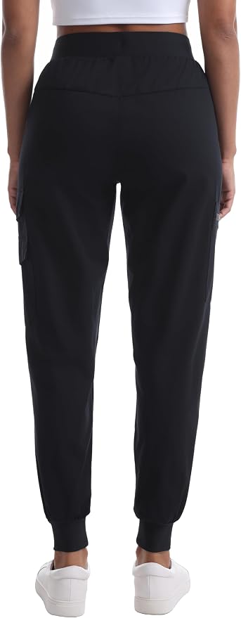 Rrosseyz Women's Hiking Pants with Pockets - Lightweight Water Resistant Joggers Cargo Pants for Casual Travel Golf Outdoor