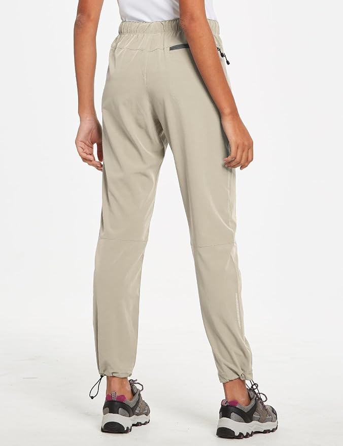baleaf Women's Hiking Pants Quick Dry Lightweight Water Resistant Elastic Waist Cargo Pants for All Seasons