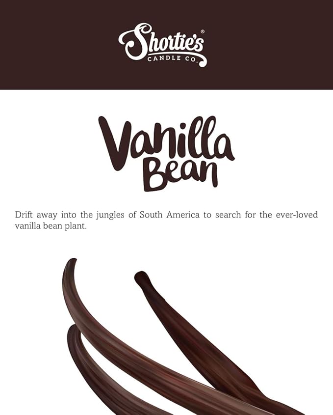 Shortie's Candle Company Vanilla Bean Premium Wax Melts 4 Pack - 12 Oz., Strong & Long Lasting, Non-Toxic - Made with Essential & Natural Oils - Formula 117