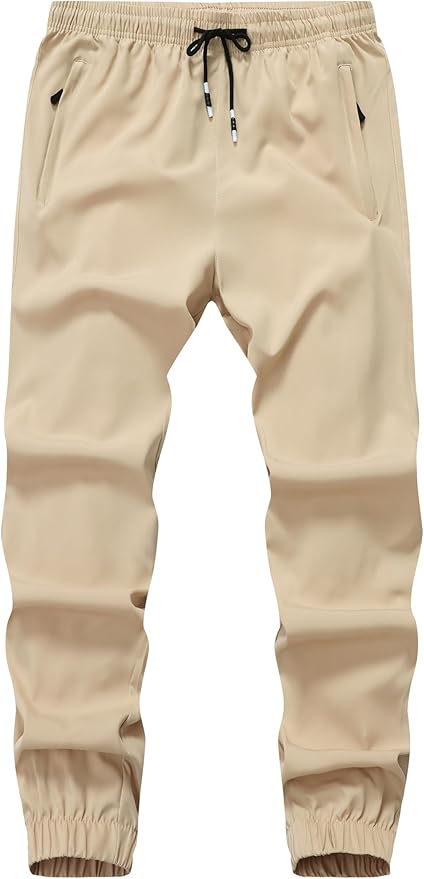 Boys Hiking Joggers Pants Outdoor Youth Quick Dry Lightweight Athletic with Zipper Pockets