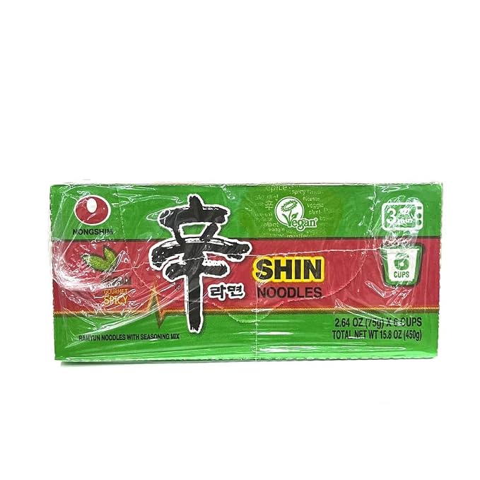 Nongshim Shin Ramyun Vegan,2.64 Ounce,(Pack of 12)