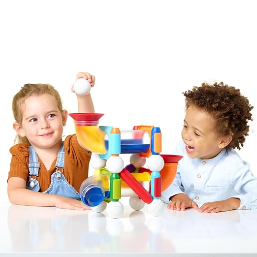 SmartMax Mega Ball Run STEM Magnetic Discovery Building and Ball Run Set Featuring Safe, Extra-Strong, Oversized Building Pieces for Ages 3+