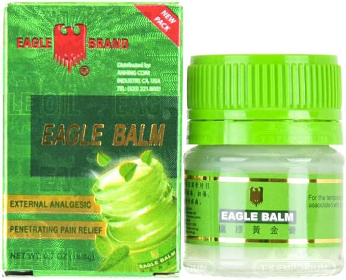 1 Pack - Twin Green Balm Essentail Oil - 2 Hu Dau Cu La Hieu Con O - 20g per Jar with 2 Jars per Order
