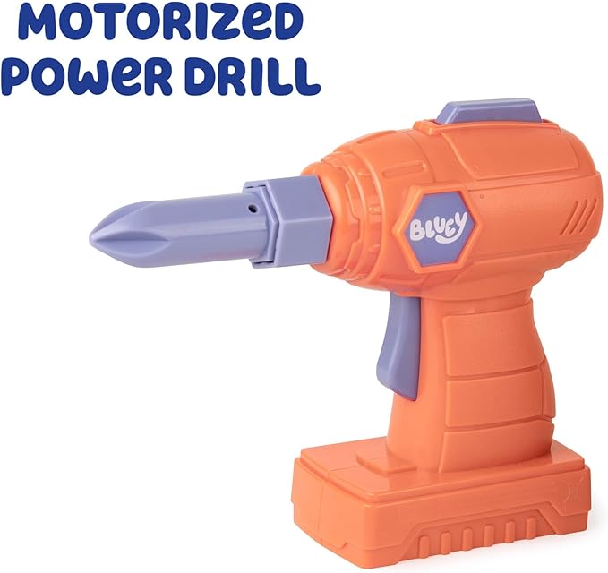 BUILD-A-BUDDY Bluey Car - Buildable Take-Apart Motorized Vehicle with Bluey Figure & Toy Drill - 2-in-1 Toddler Building Play - Educational Construction Toy - Ages 18 Months+