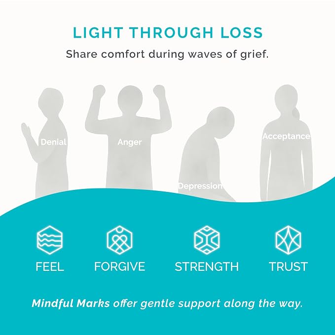 Light Through Loss Pack - Mindful Marks - Ideal Gift for Grief, Loss and Healing - Sympathy Gifts for Loss of Loved One - 36 Intention Marks - Remembrance & Bereavement Gift for Grieving