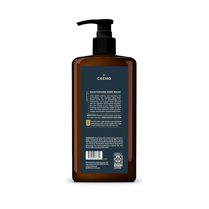 Cremo Rich-Lathering Palo Santo Body Wash for Men, 32 Fl Oz