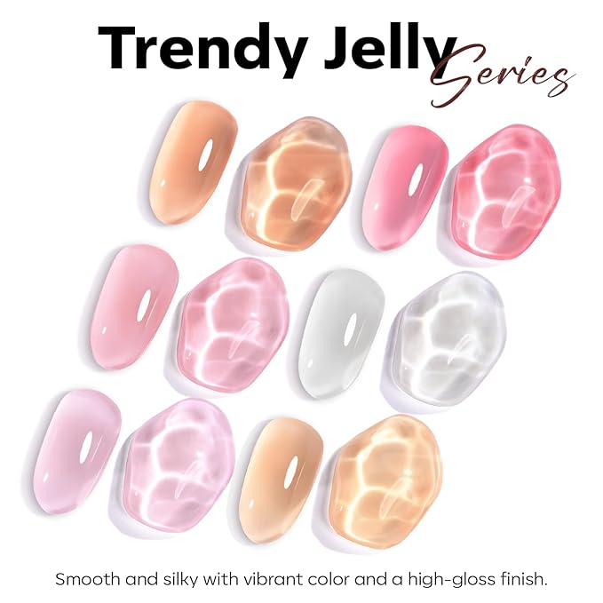 modelones Gel Nail Polish Red Wine Red Nail Polish Sheer Translucent Valentine Gel Polish Nails Soak Off LED Nail Lamp Manicure 15 ML