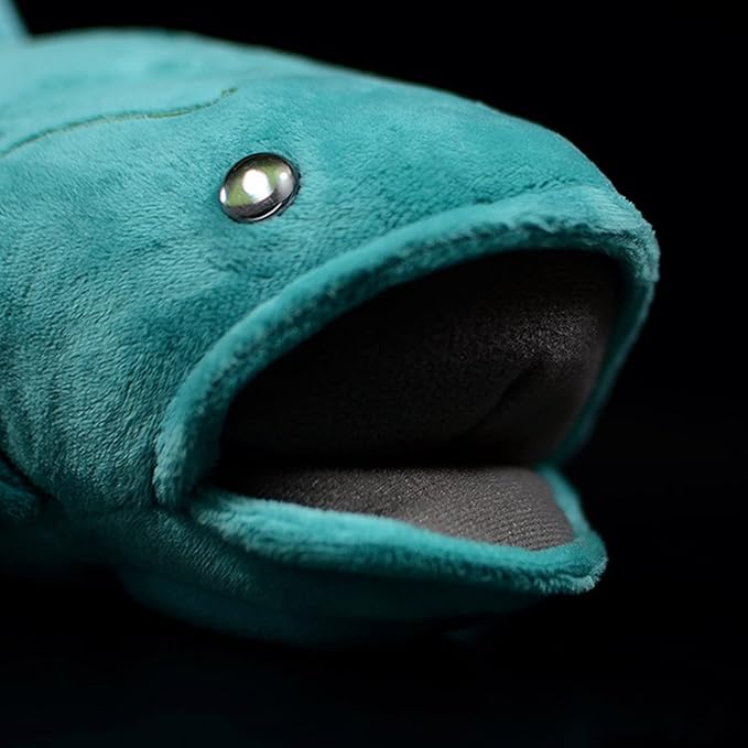 Simulation Coelacanth Fish Stuffed Animal 15" Long, Cute Soft Coelacanth Plush Toy for Kids Boys and Girls, Stuffed Toy