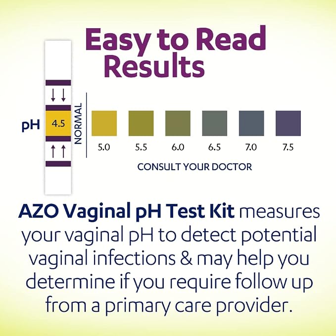 AZO Vaginal pH Test Kit, Clinically-Tested Vaginal Infection Test Kit, Fast & Accurate Results, from The #1 Most Trusted Urinary Health Brand, 2 Self-Tests