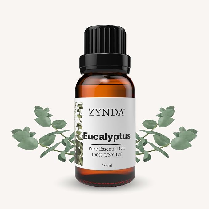 Eucalyptus Essential Oil 10ml – 100% Pure, Uncut & Steam Distilled Eucalyptus Oil for Diffuser, Skin Care, Hair, and Aromatherapy – Authentic, Fresh, Invigorating Aroma