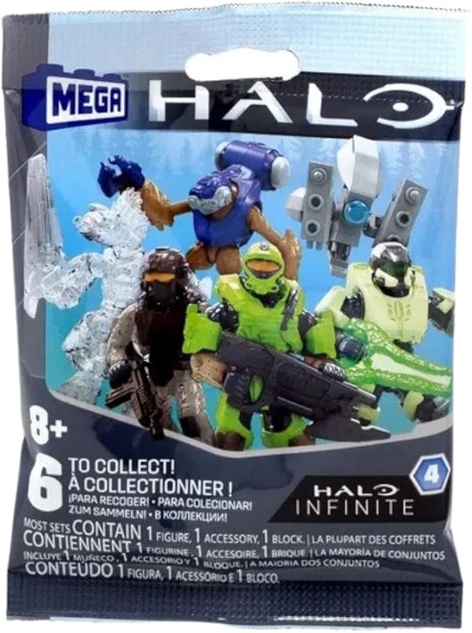 Mega Construx Halo Infinite Series 4 Mini Figures Blind Bags Complete Bundle of 6 Packs
