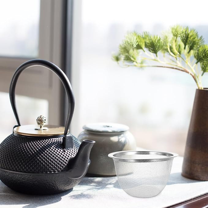YARNOW 8 Pcs Stainless Steel Tea Infuser Basket, Suitable for 2.5-Inch Teapots, Teapot Mesh Strainer Insert for Loose Leaf Tea and Coffee Brewing