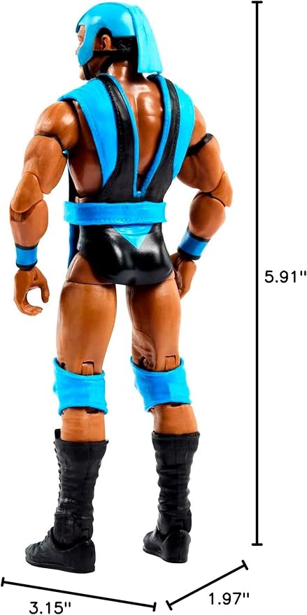 Mattel WWE Elite Collection Action Figure & Accessories, Series #98 Farooq Asad 6-inch Collectible with 25 Articulation Points & Swappable Hands