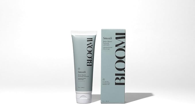 Bloomi Smooth Water-Based Lube - pH-Balanced, Non-Sticky Personal Lubricant for Women & Couples - Sensitive Skin-Friendly, Compatible with Latex & Polyisoprene - Organic & Fragrance-Free - 3oz