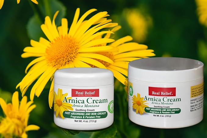 Arnica Cream, Natural, Non-Greasy, Hypoallergenic and Unscented, 4 oz (Pack of 2)
