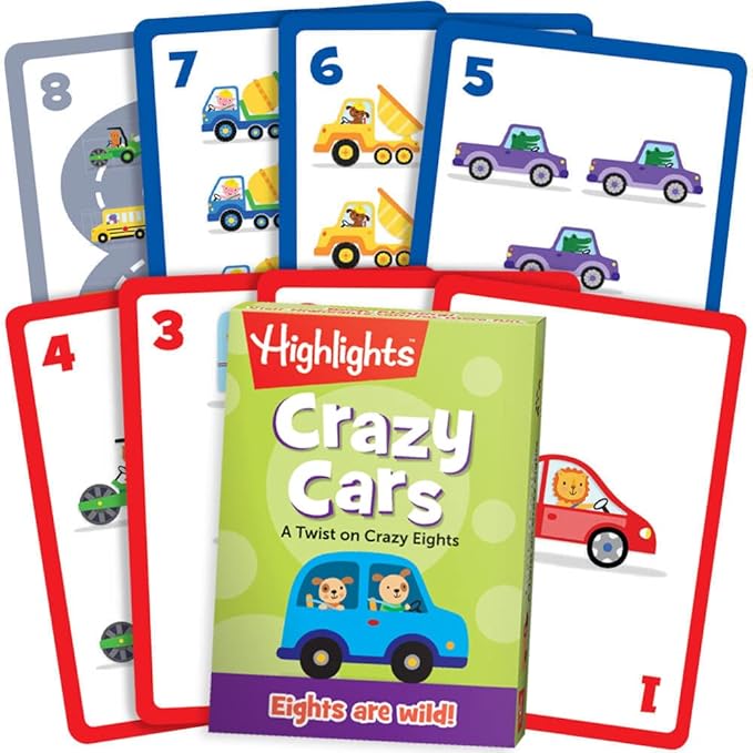Highlights Classic Card Games for Kids Ages 4-12, Includes Twists on Go Fish, Old Maid, Rummy, Crazy Eights