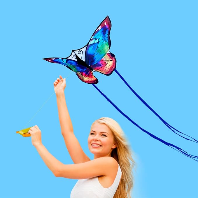 Beautiful Butterfly Kites for Kids & Adults Easy to Fly,Kites for Beach Trip Park Family Outdoor Games and Activities (Sparkling Butterfly)