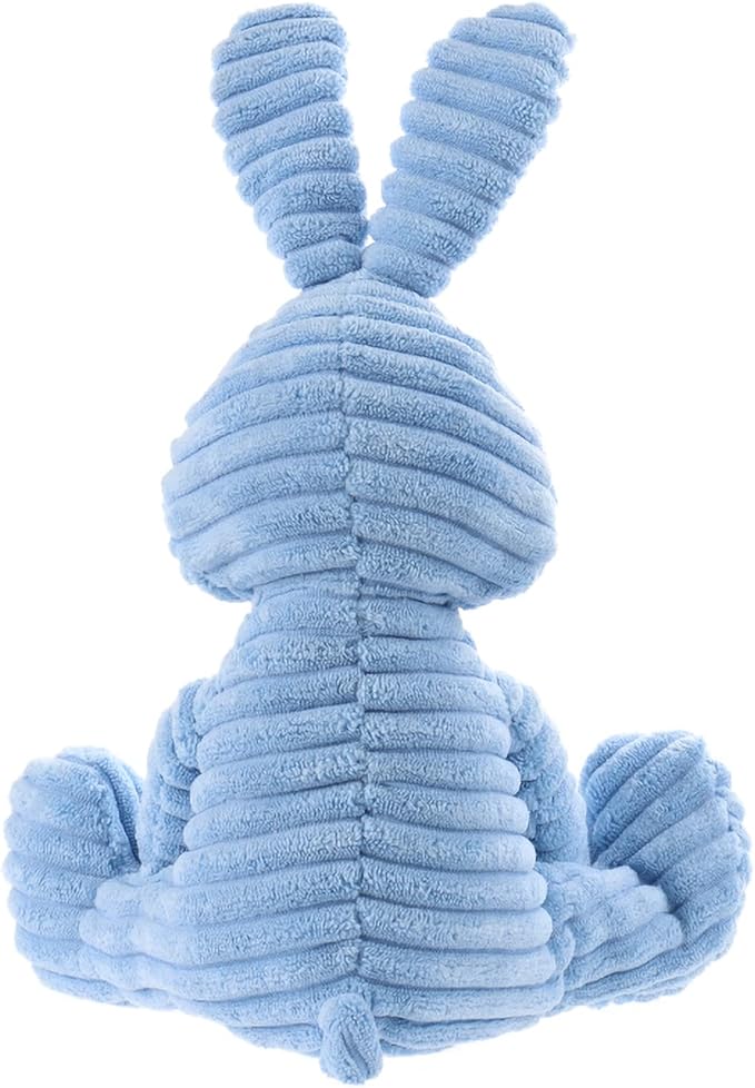 Apricot Lamb Toys Plush Corduroy Rabbit Bunny Stuffed Animal Soft Cuddly Perfect for Child (Blue Bunny