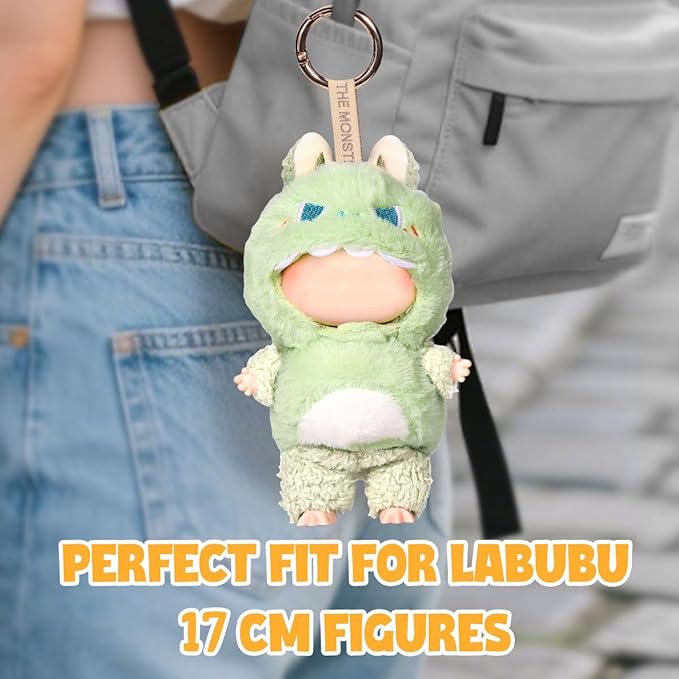 AICase for 17cm Doll Dinosaur Clothes/Outfit,Clothing Set for 17cm Doll,2 Piece Set Hat Clothing,Boys and Girls Stylish Adorable Clothes Accessories-03