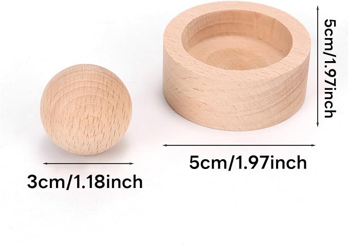 Wooden Essential Oil Diffuser - Round Ball Aromatherapy Diffuser, Walnut and Beech, for Office, Car, Yoga Hall (Beech)