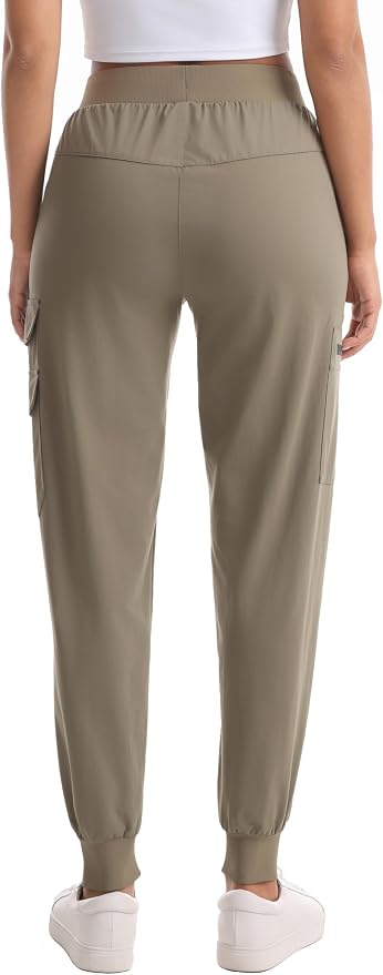 Rrosseyz Women's Hiking Pants with Pockets - Lightweight Water Resistant Joggers Cargo Pants for Casual Travel Golf Outdoor